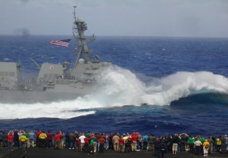 Hiện nay, chiến hạm Mỹ chủ yếu sử dụng biện pháp chế áp điện tử như mồi bẫy Nulka hay các hệ thống SLQ-32, SLQ-59 để chống tên lửa dẫn đường bằng radar.