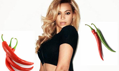 Phương pháp giảm cân bằng ớt bột của Beyonce. Cô ca sỹ da màu nóng bỏng này đã giảm được tới 9kg chỉ trong 2 tuần với nguyên liệu rất đơn giản.
