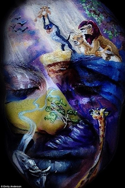 Cô cũng lấy cảm hứng từ bộ phim The Lion King với cảnh thiên nhiên và động vật hiện ra sống động.