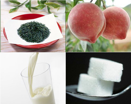 Để tiến hành pha trà sữa đào, bạn cần chuẩn bị 30g trà, 1-2 quả đào, 200ml sưỡi tươi không đường, 2 thìa cà phê đường. Ảnh: media