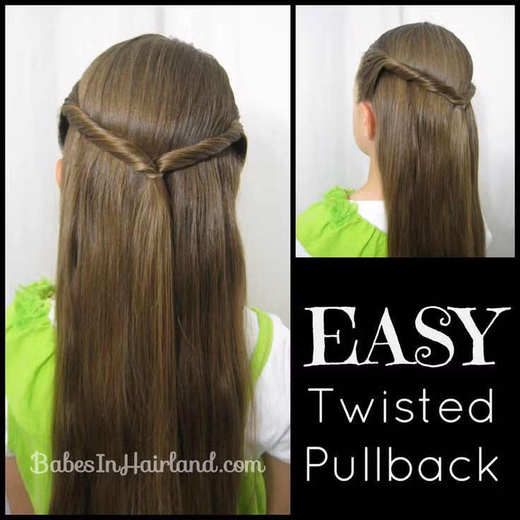 Mái tóc công chúa ngủ trong rừng. Đây là kiểu tóc rất đáng yêu dành cho những bé gái dịu dàng, ít cá tính. Lấy hai lọn tóc nhỏ hai bên thái dương và xoắn từng lọn như hình dây thừng. Sau đó, buộc hai lọn tóc này vào với nhau ở sau đầu bằng dây chun nhỏ. Bé gái nhà bạn sẽ xinh xắn nhẹ nhàng như một cô công chúa.