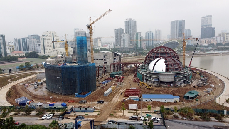 Cung thiếu nhi mới ở Hà Nội được khởi công từ tháng 11/2021, có mức đầu tư 1.376 tỷ đồng, với diện tích gần 40.000 m2.