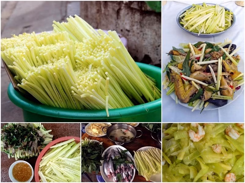 Ngoài ra, còn có món rau năn xào với phương thức chế biến rất phong phú: Năn xào thịt trâu, năn xào măng tây hay măng vòi, năn xào thịt vịt, năn xào gà đất, năn xào nghêu,… (Ảnh: Sưu tầm).