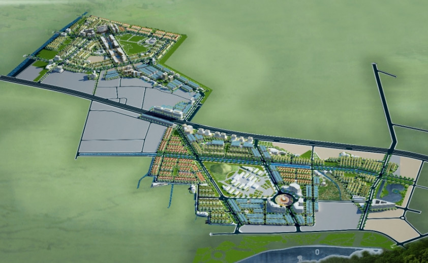 Phối cảnh dự án khu đô thị Mỹ Trung của Tập đoàn Nam Cường tại Nam Định.