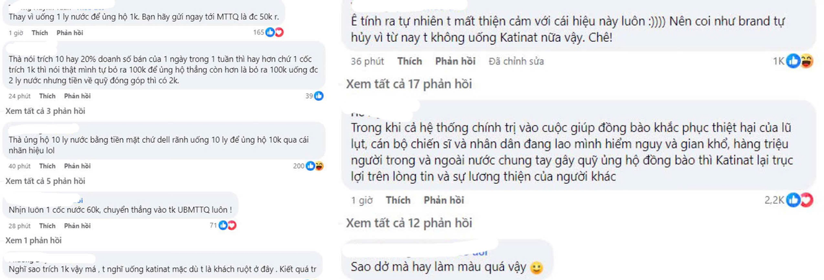 'Quay xe' sau tin đồn chiêu trò marketing: Katinat ủng hộ lũ lụt 1 tỷ đồng - Hình 2 'Quay xe' sau tin don chieu tro marketing: Katinat ung ho lu lut 1 ty dong-Hinh-2