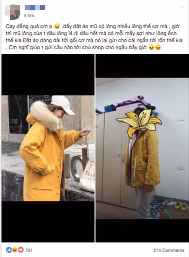 Hi hung dat mua ao khoac mu long, co gai cay dang nhan rac ve