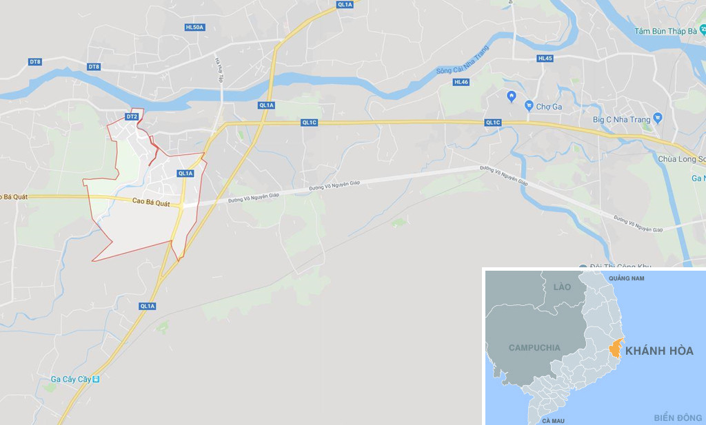 Ngã tư Cầu Lùng, xã Diên Thạnh, huyện Diên Khánh, tỉnh Khánh Hòa, nơi xảy ra vụ tai nạn. Ảnh: Google Maps.