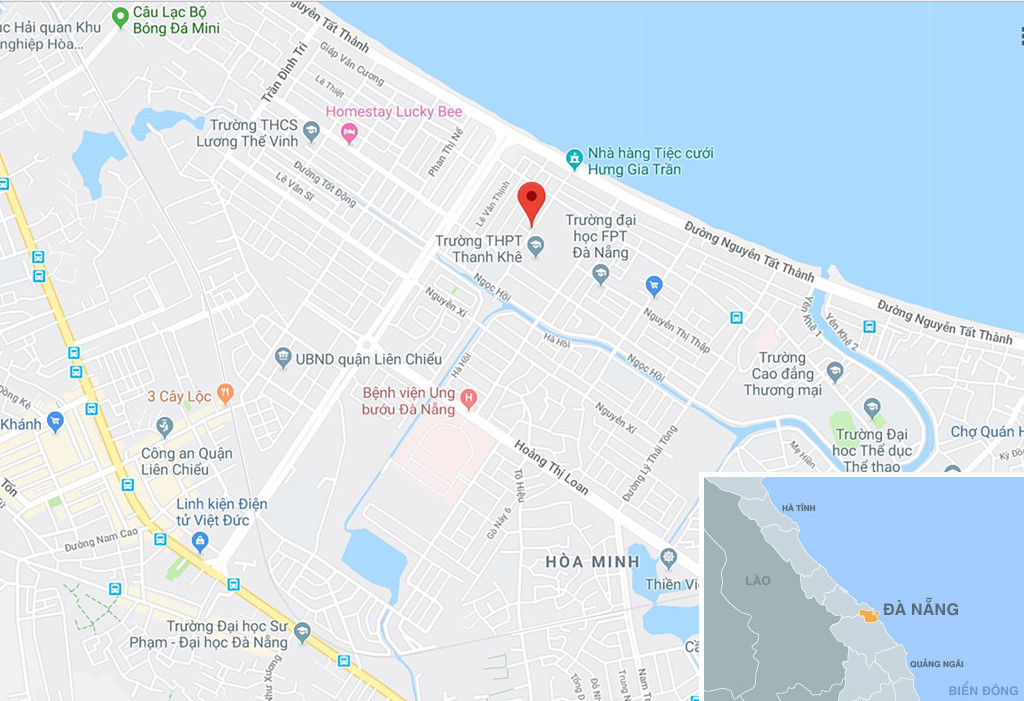 Chung cư Hòa Minh, phường Hòa Minh, quận Liên Chiểu, Đà Nẵng. Ảnh: Google Maps.