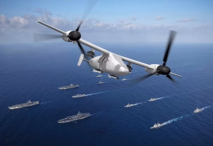 Dù có thiết kế với hai sải cánh và hai cánh quạt với diện tích mặt cánh khá lớn, Bell khẳng định thiết kế của Vigilante là cực kỳ hiện đại, có thể gập cánh lại gọn gàng. Vigilante được cho là chỉ tốn diện tích khoang chứa tương đương với loại trực thăng UH-1Y Venom. Nguồn ảnh: BI.