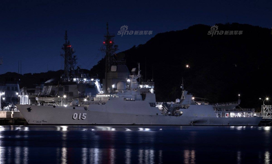 Tàu hộ 015 phải mất 2 tuần thực hiện hải trình trên biển mới tới được Yokosuka, Nhật Bản vào hôm 27/9 vừa rồi. Nguồn ảnh: Sina.