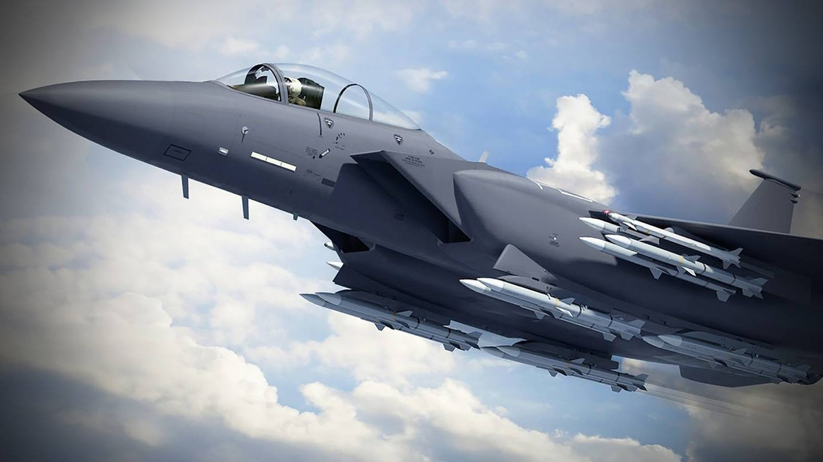 Hệ thống vũ khí mà F-15C có thể mang theo bao gồm tối đa 4 tên lửa AIM-7 Sparrow hoặc 4 tên lửa AIM-9 Sidewinder hoặc 8 tên lửa AIM-120 AMRAAM. Nguồn ảnh: Wallpaper.