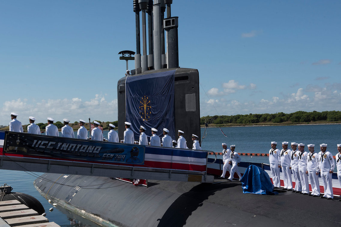 Được đóng theo lớp Virginia nhưng là phiên bản nâng cấp, tàu ngầm hạt nhân USS Indiana (SSN-789) được cho là có khả năng thực hiện nhiều nhiệm vụ khác nhau, đa năng và mang được rất nhiều loại vũ khí nguy hiểm. Nguồn ảnh: BI.