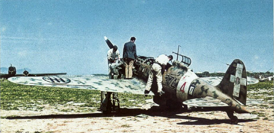 Đây cũng là loại chiến đấu cơ được Italia sản xuất với số lượng nhiều nhất trong suốt cuộc chiến, tổng cộng đã có tới 1150 chiếc C.202 được Italia cho ra đời trong suốt Chiến tranh Thế giới thứ hai. Nguồn ảnh: Archive.