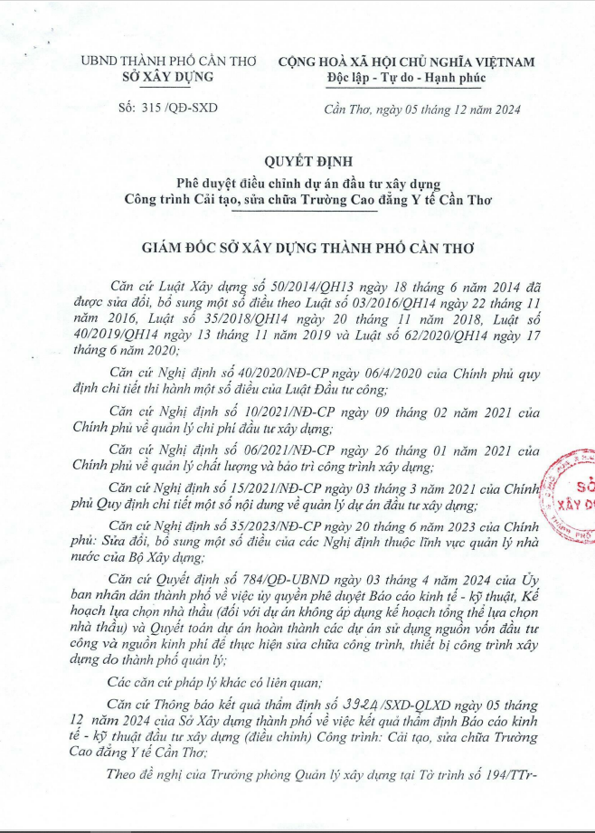 Vuot qua doi thu, XD Trung Tinh trung goi sua chua truong CDYT Can Tho