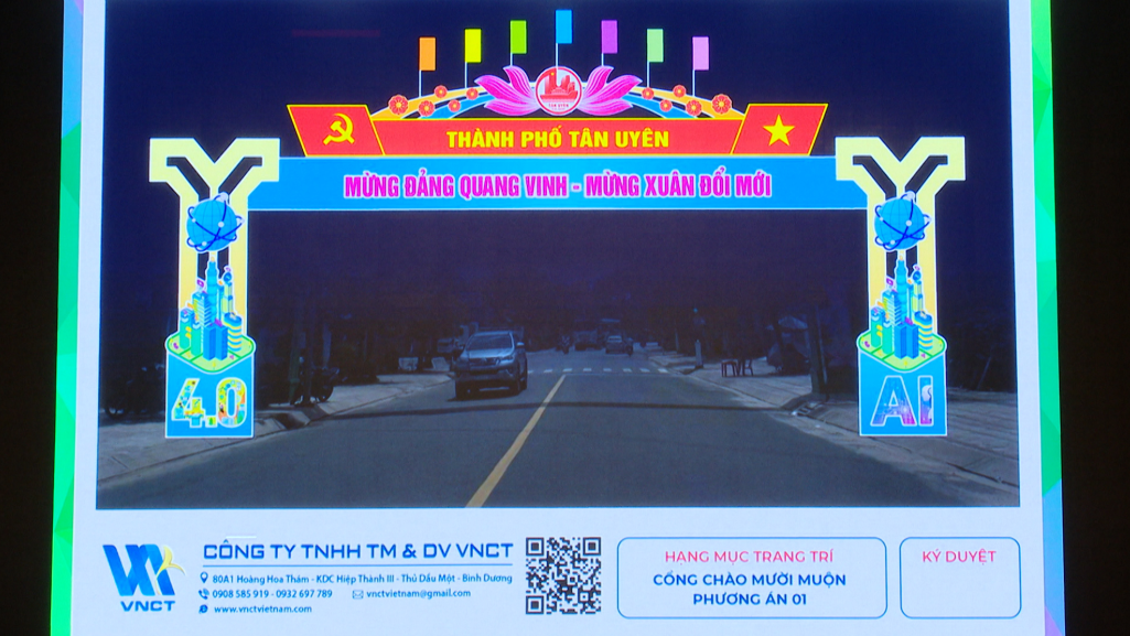 Binh Duong: Goi thau trang tri cong chao hon 1 ty ve tay Cty dich vu VNCT