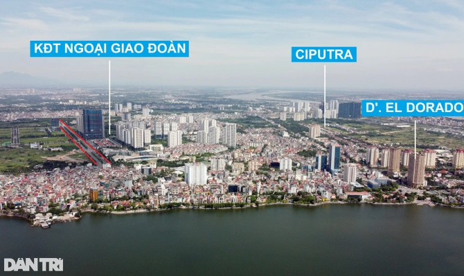 Đường Võ Chí Công và Vành đai 2,5 cũng kết nối đường Tây Thăng Long đến nhiều dự án như Ciputra, D'. El Dorado...