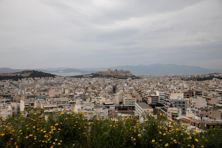 Quang cảnh ở thành phố Athens, Hy Lạp, ngày 14/4/2020.