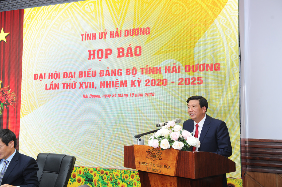 Dai hoi dai bieu Dang bo Hai Duong lan thu XVII dien ra tu 25 - 27/10