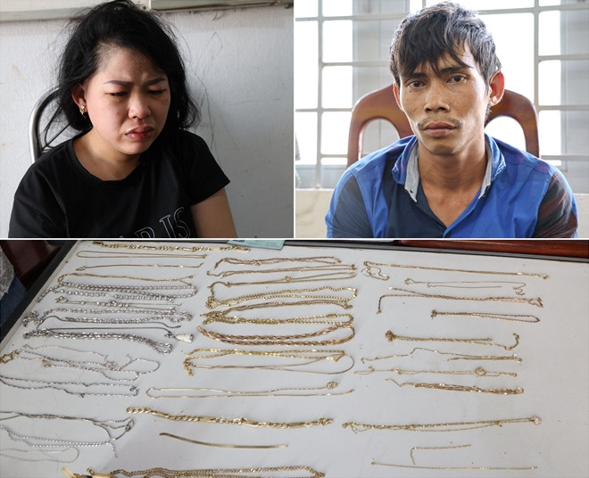  5. Bắt “hot girl” giật và trộm 46 sợi dây chuyền trong Toà thánh. Ngày 4/10, Phòng Cảnh sát hình sự Công an tỉnh Tây Ninh đã bắt giữ Hồ Văn Gập (SN 1986) và Nguyễn Thị Kim Ngân (SN 1991, cùng ngụ An Giang) để điều tra mở rộng về hành vi cướp giật và trộm cắp tài sản. Trước đó, lợi dụng Đại lễ Hội yến Diêu Trì cung của Hội thánh Cao Đài Toà thánh Tây Ninh tập trung đông người để hoạt động móc túi, cướp giật tài sản Tang tvật gồm: 3 điện thoại di động, 7 mặt dây chuyền kim loại màu vàng, 3 mặt dây chuyền kim loại màu trắng, 30 sợi dây chuyền kim loại màu vàng cùng 16 sợi dây chuyền kim loại màu trắng.