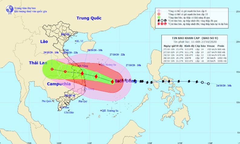Bao so 9 giat cap 17, huong vao Da Nang-Phu Yen: Nguoi dan han che ra duong