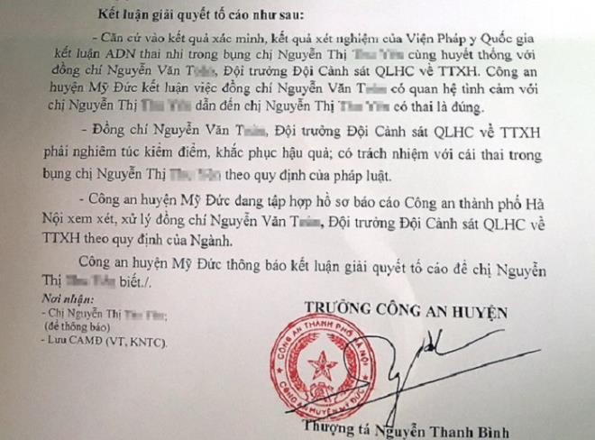 Có con "ngoài luồng", cán bộ CA huyện ở Hà Nội bị đề xuất giáng cấp Co con