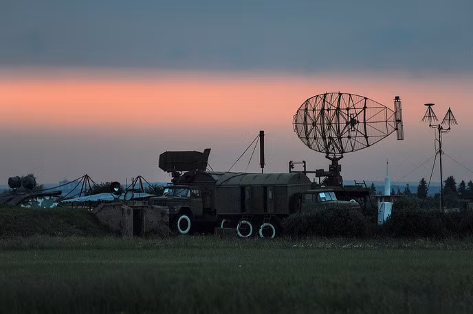 Một trạm radar tại sân bay Sokol ở Perm thuộc lực lượng Không quân Vũ trụ Nga. Nguồn ảnh: TASS.