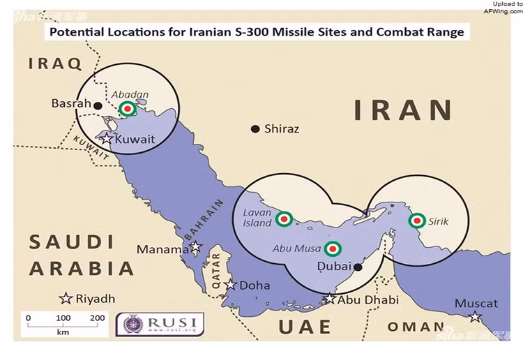 So với các máy bay chiến đấu truyền thống, F-35I của Israel có thể dễ dàng xuyên qua vùng bảo vệ của các hệ thống tên lửa phòng không hàng đầu thế giới hiện nay, đó là các tổ hợp S-300PMU-2 hoặc Tor-M1 trong tay Iran, hay Buk-M2E và Pantsir-S1 của Quân đội Chính phủ Syria. Ảnh đồ họa tầm tác chiến của tổ hợp tên lửa phòng không tầm xa S-300 của Iran. Nguồn ảnh: IDF Blog.