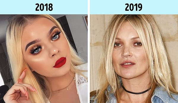 Lớp trang điểm không hoàn hảo: Trong khi nhiều người dùng lớp trang điểm để tạo ra cho mình một chiếc "mặt nạ" hoàn hảo thì xu hướng makeup của năm 2019 lại đi ngược lại suy nghĩ này. Không còn những vẻ đẹp giống nhau theo cùng một công thức, năm 2019, bạn sẽ được thấy nhiều khuôn mặt "chân thật" hơn khi lối trang điểm không cố tỏ ra hoàn hảo lên ngôi.