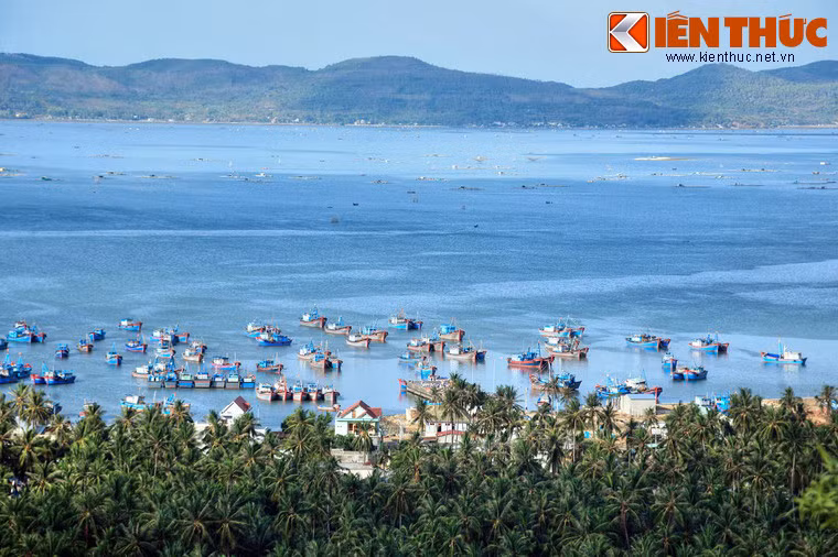 Khi đi đường bộ lên đến đỉnh dốc Găng nằm trên quốc lộ 1A, du khách có thể nhìn thấy quang cảnh nên thơ của vịnh này với rừng dừa bao bọc khu vực bờ của vịnh và vòng cung núi bao bọc khu vực vịnh Xuân Đài.