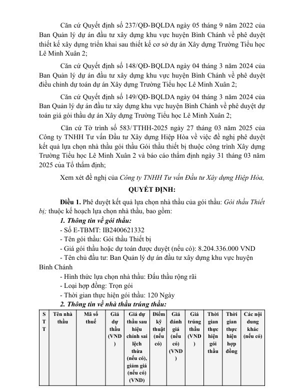 TP HCM: 11 ngày, Cty Thành Phát trúng liên tiếp 3 gói thầu thiết bị trường học - Hình 2 TP HCM: 11 ngay, Cty Thanh Phat trung lien tiep 3 goi thau thiet bi truong hoc-Hinh-2