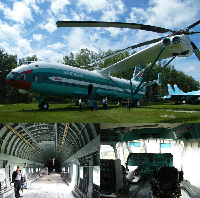 "Con quái vật" này rất đơn giản, thiếu tiện nghi. Chiếc V-12 được trang bị 4 động cơ turbine trục Soloview D-25VF cho phép đạt tốc độ tối đa 260 km/h, tầm bay 500 km, trần bay 3.500 m.