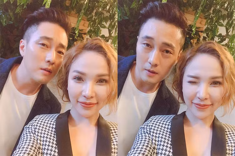 Người mẫu Quỳnh Thư khoe ảnh chụp cùng nam diễn viên "Giày thủy tinh".