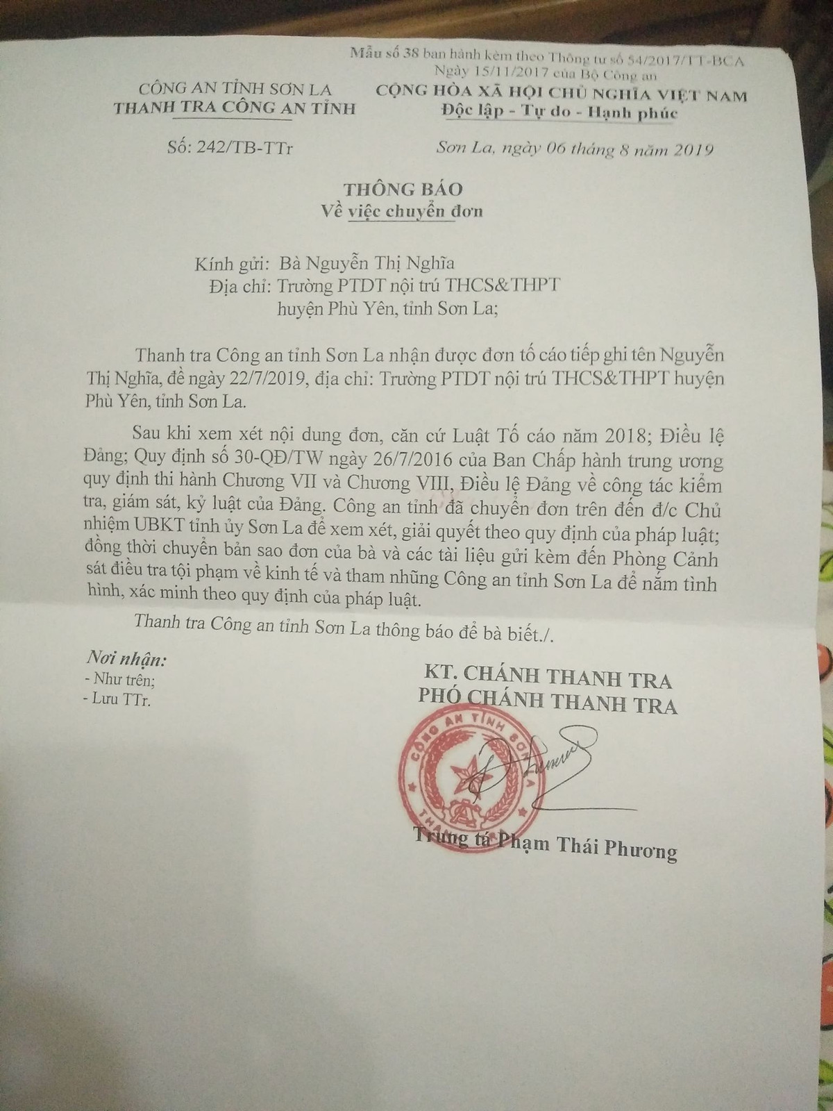 Hieu truong truong Noi tru bot xen khau phan an hoc sinh o Son La: Cong an vao cuoc