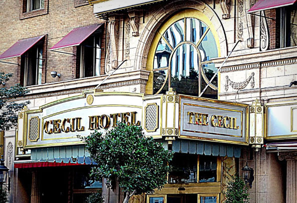 Cecil Hotel là khách sạn "ma ám" khét tiếng của Mỹ với giá phòng cho thuê rẻ ở Los Angeles. Kể từ khi hoạt động từ năm 1927 đến nay, nhiều vụ tự tử xảy ra tại khách sạn này.