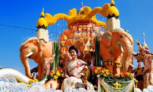 Chiang Mai là lễ hội hoa độc đáo của Thái Lan diễn ra vào ngày cuối tuần đầu tiên của tháng hai. Du khách đến đây không chỉ được thưởng thức lễ hội hoa rực rỡ mà còn hòa mình vào âm nhạc và điệu nhảy truyền thống nơi đây.