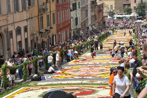  Lễ hội hoa Genzano Infiorata được tổ chức vào tháng 6 tại thị trấn Genzano di Roma, Italy và kéo dài ba ngày.