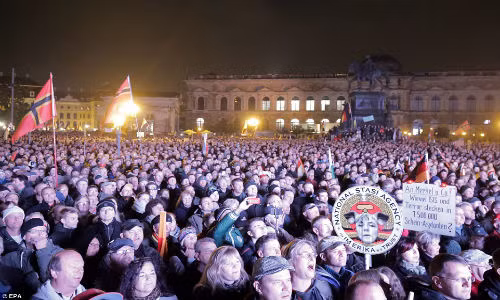 Phong trào cực hữu Pegida phát triển một cách nhanh chóng trong thời gian qua khi cuộc khủng hoảng tị tạn trở nên trầm trọng hợn.