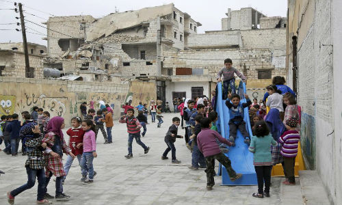 Các nhà hoạt động nhân quyền cho hay, trường học Hosam Kamel từng bị ném bom và phá hủy một phần đã bắt đầu năm học mới sau khi được khôi phục lại.