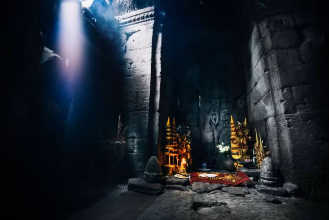 Một điện thờ trong đền Ta Prohm.