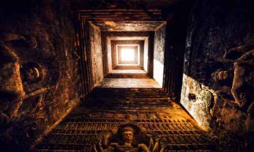 Hình ảnh bên trong ngôi đền Banteay Srei.