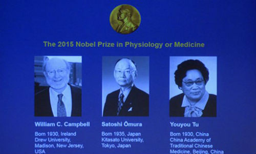 Ba nha khoa hoc doat giai Nobel Y hoc 2015