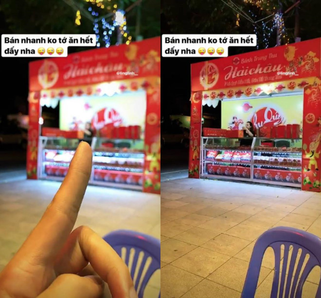 Tiến Dũng - một trong những "ông chồng quốc dân" của đội tuyển Việt Nam - khiến fan thích thú khi chia sẻ hình ảnh đi bán bánh trung thu cùng vợ trong ngày về nước. "Bán nhanh không tớ ăn hết đấy nha", trung vệ hài hước trêu chọc bà xã trên trang cá nhân. Ảnh chụp màn hình.