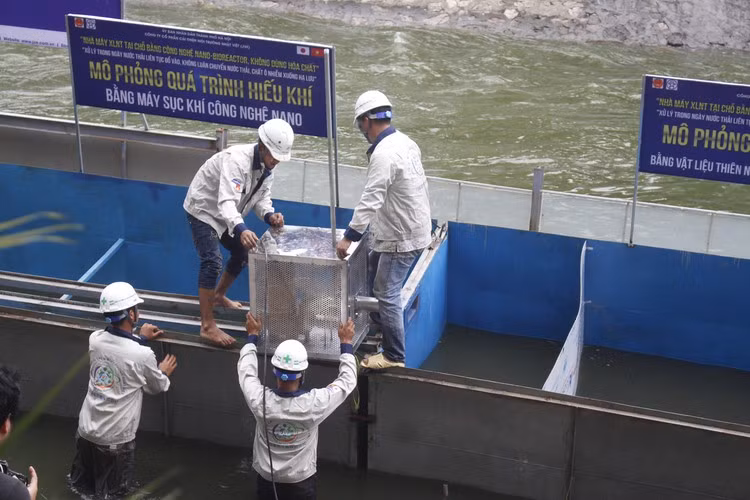 Trước đó, vào ngày 16/5 Công ty (JVE) đã khởi công dự án thí điểm làm sạch một đoạn sông Tô Lịch và một góc hồ Tây (Hà Nội) bằng công nghệ Nano của Nhật Bản nhằm xử lý nước sông bị ô nhiễm trầm trọng.