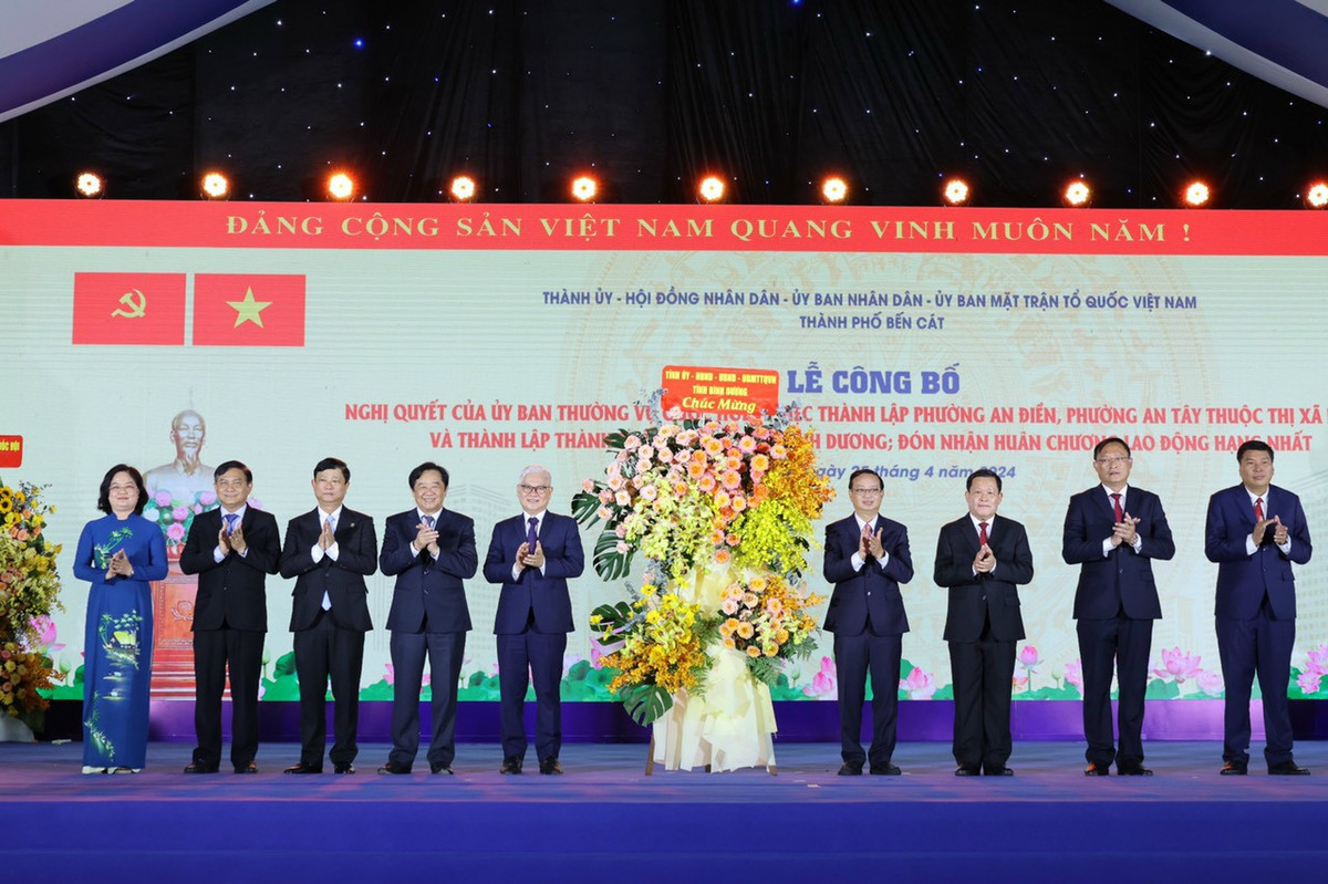 Binh Duong: Cong bo thanh lap TP Ben Cat