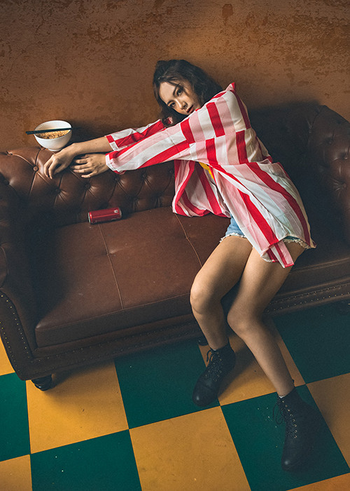 Mỹ Ngân tin rằng chiều cao chính là yếu tố giúp cô ghi điểm với ban giám khảo. Ảnh: FBNV