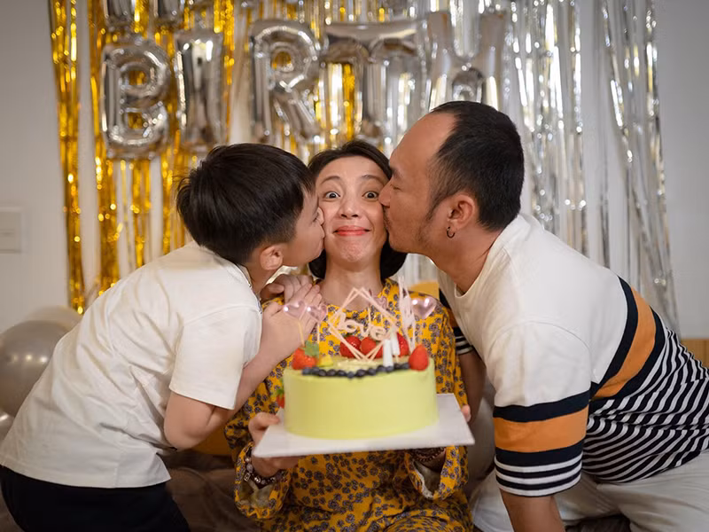 Thu Trang còn may mắn vì được bố mẹ chồng giúp đỡ chuyện chăm sóc con cái.