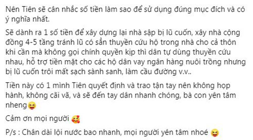 Thuy Tien quyen gop duoc 150 ty, se xay lai nha cho dan-Hinh-3