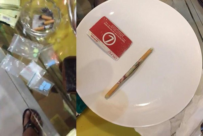 Theo lời khai ban đầu, các túi ni lông chứa hơn 10 viên nén và ba túi nylon chứa tinh thể bột màu trắng là ma túy tổng hợp và ma túy đá mà nhóm này đem vào quán karaoke để sử dụng. Kết quả kiểm tra ma túy cho thấy, tổng cộng 22 người dương tính ma túy, trong đó có ba nhân viên của quán và 19 khách.