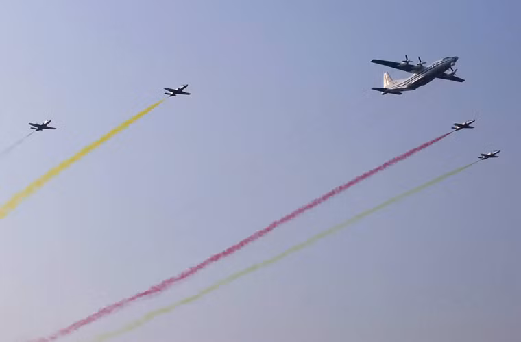 Đội hình máy bay của Không quân Myanmar. Nguồn ảnh: EPA