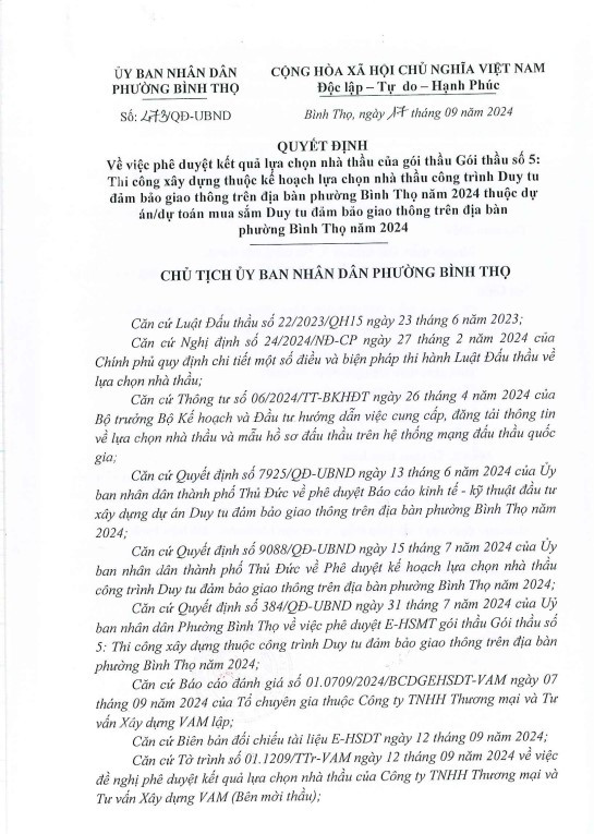 TP HCM: Ha tang Giao thong Sai Gon trung lien 3 goi duy tu tai Thu Duc